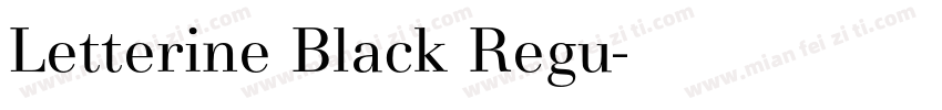 Letterine Black Regu字体转换